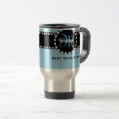 Bestes CHEF überhaupt Monogramm und individueller Reisebecher (VorderseiteRechts)