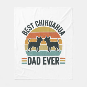 Bestes Chihuahua-Vater-T-Shirt für Vintage-Hunde-L Fleecedecke