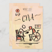 Bestes CNA der Welt - Geschenk für Krankenpfleger  Einladung (Vorne/Hinten)