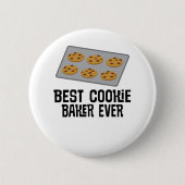 Bestes Cookie Baker je Backgeschenk Button (Vorderseite)