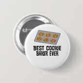 Bestes Cookie Baker je Backgeschenk Button (Vorne & Hinten)