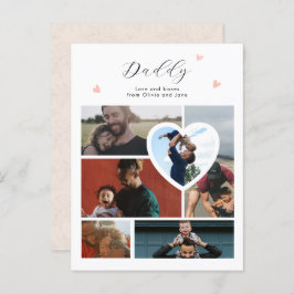 Bestes Daddy-Geschenk 6 Foto Collage Liebe Postkar Postkarte