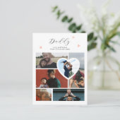 Bestes Daddy-Geschenk 6 Foto Collage Liebe Postkar Postkarte (Stehend Vorderseite)