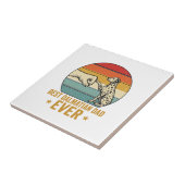 Bestes Dalmatiner-Vater-T-Shirt mit Fauststoß im V Fliese (Seite)