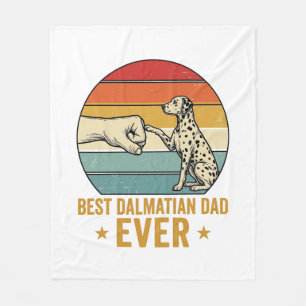 Bestes Dalmatiner-Vater-T-Shirt mit Vintage-Fausts Fleecedecke