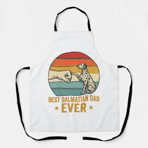 Bestes Dalmatiner-Vater-T-Shirt mit Vintage-Fausts Schürze