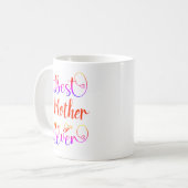 Bestes "dein Text" Jederzeit Typografie Farbiges S Kaffeetasse (Vorderseite Links)
