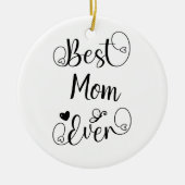 Bestes "dein Text" Jederzeit Typografie-Skript Keramik Ornament (Vorne)
