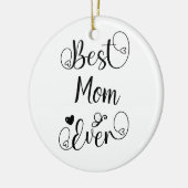 Bestes "dein Text" Jederzeit Typografie-Skript Keramik Ornament (Links)