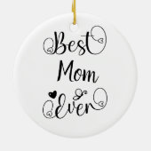 Bestes "dein Text" Jederzeit Typografie-Skript Keramik Ornament (Hinten)