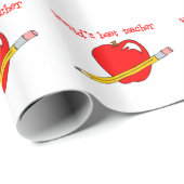 Bestes der Lehrer-Packpapier der Welt Geschenkpapier (Rolleneckpunkt)