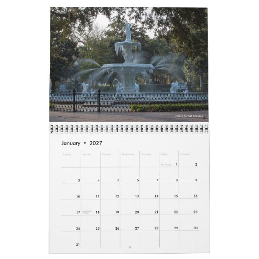 Bestes der Savanne, Georgia-Kalender Kalender (Jan 2027)