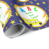 Bestes der Schullehrer-Packpapier der blaue Welt Geschenkpapier (Rolleneckpunkt)