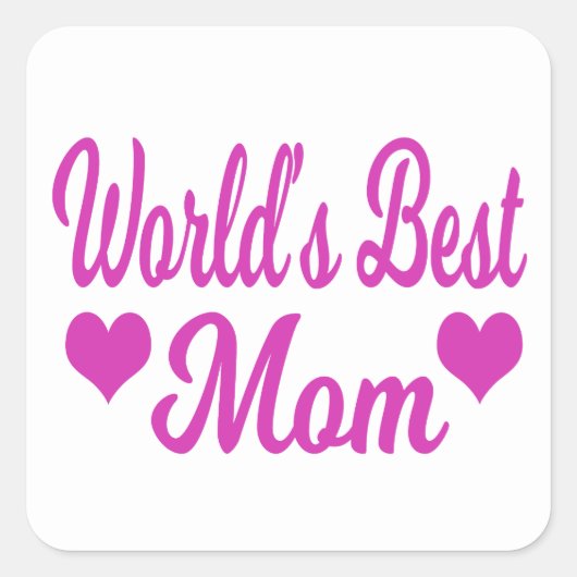 Bestes die Mama-Rosa der Welt Quadratischer Aufkleber (Vorderseite)