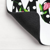 Bestes die Mama-Schwarzes der Welt mit rosa Tulpen Mousepad (Ecke)