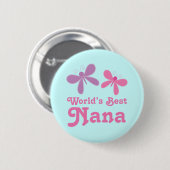 Bestes die Nana-Geschenk der Libellen-Welt Button (Vorne & Hinten)