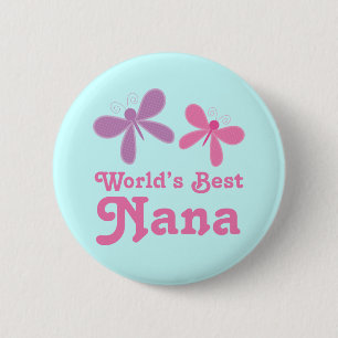 Bestes die Nana-Geschenk der Libellen-Welt Button
