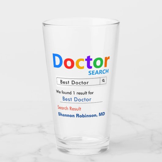 Bestes Doctor-Geschenk Glas (Vorderseite)
