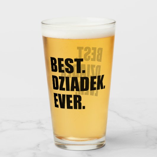 Bestes Dziadek überhaupt Glas (Vorne (Gefüllt))