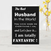 Bestes Ehemann in der World Funny Greeting Card Karte (Gelbe Blume)