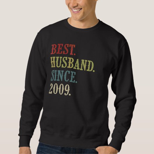 Bestes Ehemann seit 13. Hochzeitstag 2009 Sweatshirt (Vorderseite)