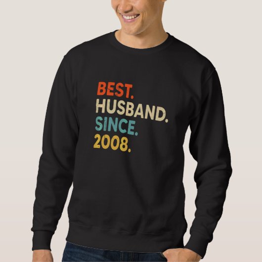 Bestes Ehemann seit 14. Hochzeitstag 2008 V Sweatshirt (Vorderseite)