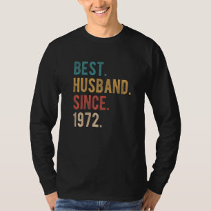 Bestes Ehemann seit 1972 50th Wedding Aniversary F T-Shirt