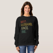 Bestes Ehemann seit 1981 41. Hochzeit Sweatshirt (Vorne ganz)