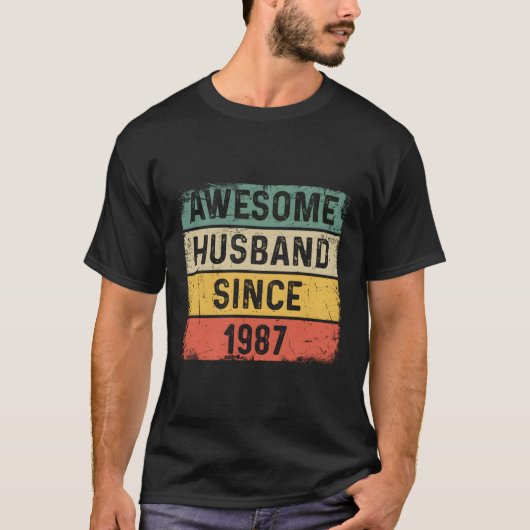 Bestes Ehemann seit 1987 36th Wedding Anniversary  T-Shirt (Vorderseite)
