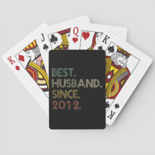 Bestes Ehemann seit 2012 Epic Couple Wedding Spielkarten