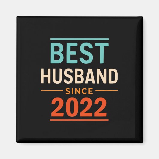 Bestes Ehemann seit 2022 2. Hochzeitstag 2 Magnet (Vorne)
