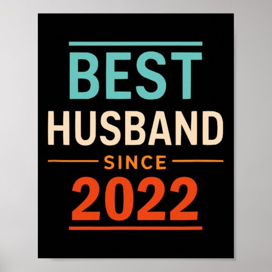 Bestes Ehemann seit 2022 2. Hochzeitstag 2 Poster (Vorne)