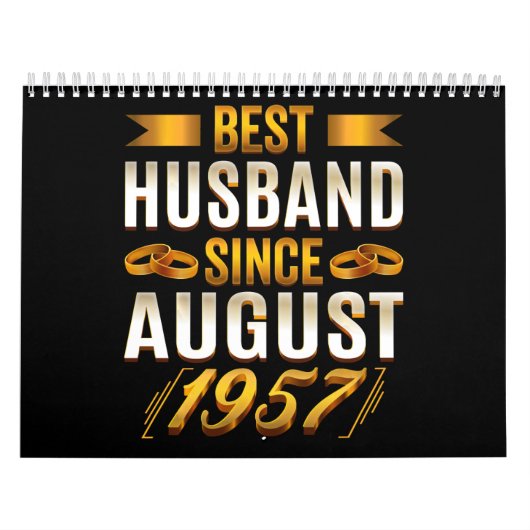 Bestes Ehemann seit August 1957 Niedlicher Jahrest Kalender (Titelbild)