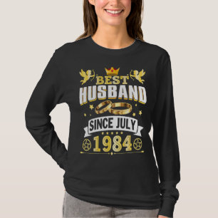 Bestes Ehemann seit Juli 1984 Happy Wedding Verhei T-Shirt
