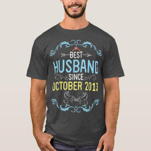 Bestes Ehemann seit Oktober 2013 Happy Marry Weddi T-Shirt