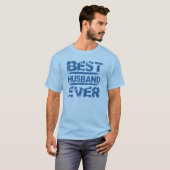 BESTES EHEMANN ÜBERHAUPT Schmutz-Text H02A BLAU T-Shirt (Vorne ganz)