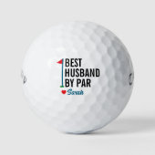 Bestes Ehemann von Par Personalisiertes Geschenk Golfball (Vorderseite)