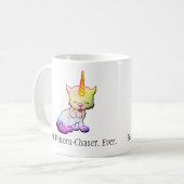 Bestes Einhorn Chaser Ever Cat Unicorn Kaffeetasse (Vorderseite Links)