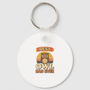 Bestes Eulen-Vater-T-Shirt-Design mit Vintage-Grav Schlüsselanhänger