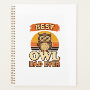 Bestes Eulen-Vater-T-Shirt-Design mit Vintage-Schn Planer