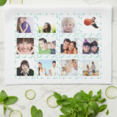 Bestes Foto Instagram Collage Keepake Geschirrtuch (Gefaltet)