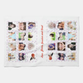 Bestes Foto Instagram Collage Keepake Handtuch (Horizontal)