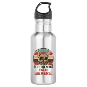 Bestes Französisch Dad Ever Vintage Bulldog Shirt_ Edelstahlflasche