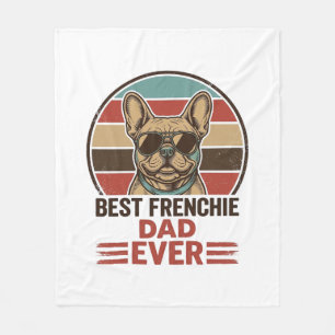 Bestes Französisch Dad Ever Vintage Bulldog Shirt_ Fleecedecke