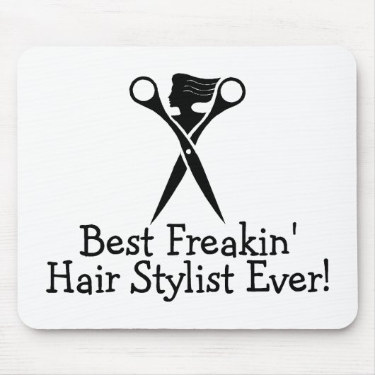 Bestes Freakin Haar-Stylist-überhaupt Schwarzes Mousepad (Vorne)