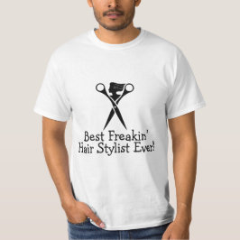 Bestes Freakin Haar-Stylist-überhaupt Schwarzes T-Shirt
