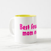 Bestes Freakin Mama-überhaupt Rosa Zweifarbige Tasse (Vorderseite Links)