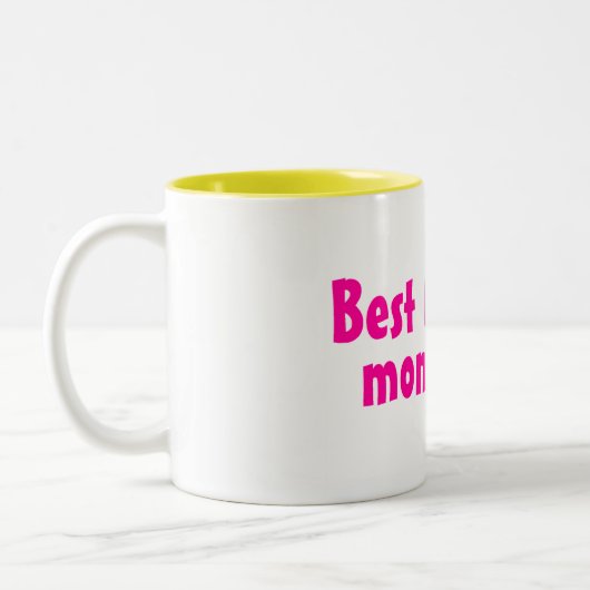 Bestes Freakin Mama-überhaupt Rosa Zweifarbige Tasse (Links)
