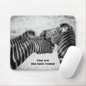 Bestes Freund-Zitat mit Zebras Mousepad (Mit Mouse)