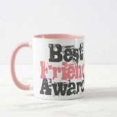 Bestes freundliches Geschenk in Rosa und Grau Tass Tasse (Links)